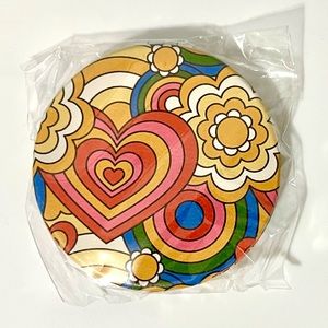 Francesca’s Yellow Psyche Floral Compact Mirror